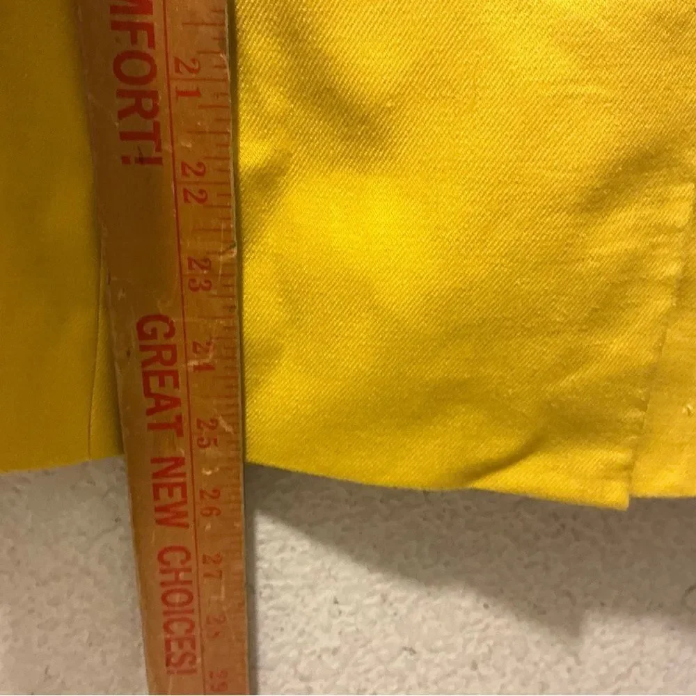 J. Crew Parke Bright Yellow Women's Single-Button Blazer linen blend size 6